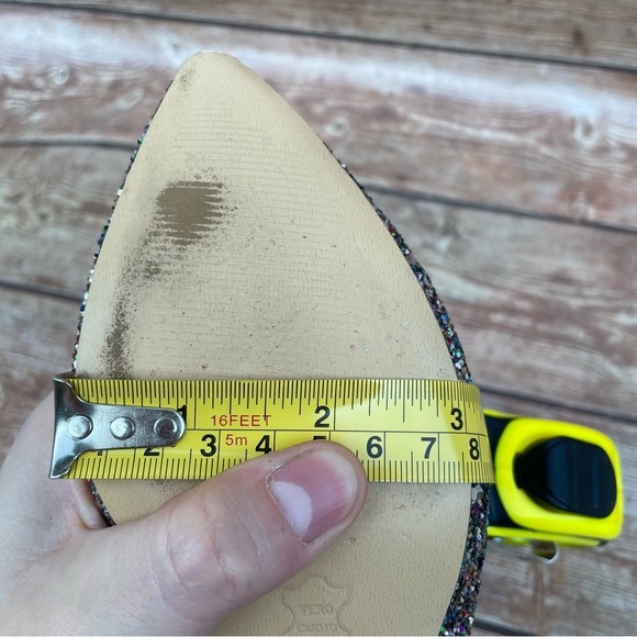 Sequins multicolor leather heels gray suede - Picture 10 of 13